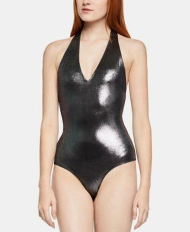 BCBGeneration Metallic Halter Bodysuit
