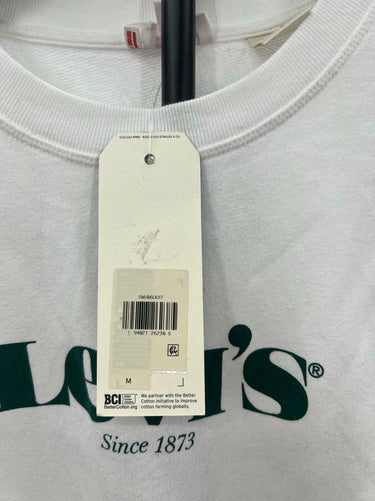 Levi's Women's Graphic Standard Crewneck Sweatshirt, Logo White, Medium Levi's