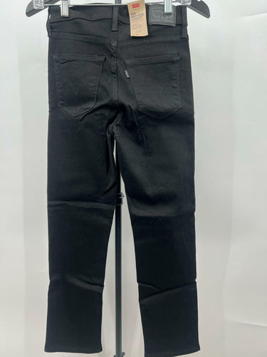 Levi's Women's 724 High Rise Straight Crop Jeans, Soft black, 25 (US 0) Levi's