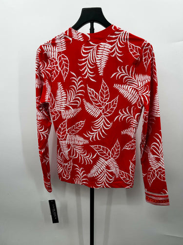 La Blanca Womens Long Sleeve Rashguard Swim Top Shirt, Cherry Tropical Size M La Blanca