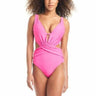 Bar III Womens Draped Monokini Swimsu Candy Kiss XL Bar III