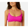 Salt + Cove Small Juniors Ruffle-Trim Bralette Bikini Top Pink Small SALT & COVE