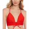 Salt + Cove Women s V-Neck Lace-up-Back Midkini Top  - Vermillion XL Salt + Cove