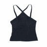 Michael Kors Womens Studded High-Neck Tankini Top Swim Black M Michael Kors