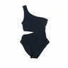 Michael Kors Womens One-Shoulder Side-Cuto Black 12 Michael Kors