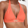 Michael Kors Halter Bikini Top - Solid Hardware Sixe S Michael Kors